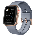 Pin Buckle Silicone Watch Band, For Apple Watch Series 7 45mm