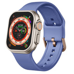 Pin Buckle Silicone Watch Band, For Apple Watch Series 7 45mm