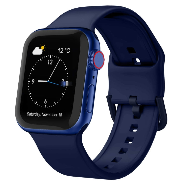 針扣矽膠錶帶，適用於 Apple Watch Series 7 45mm