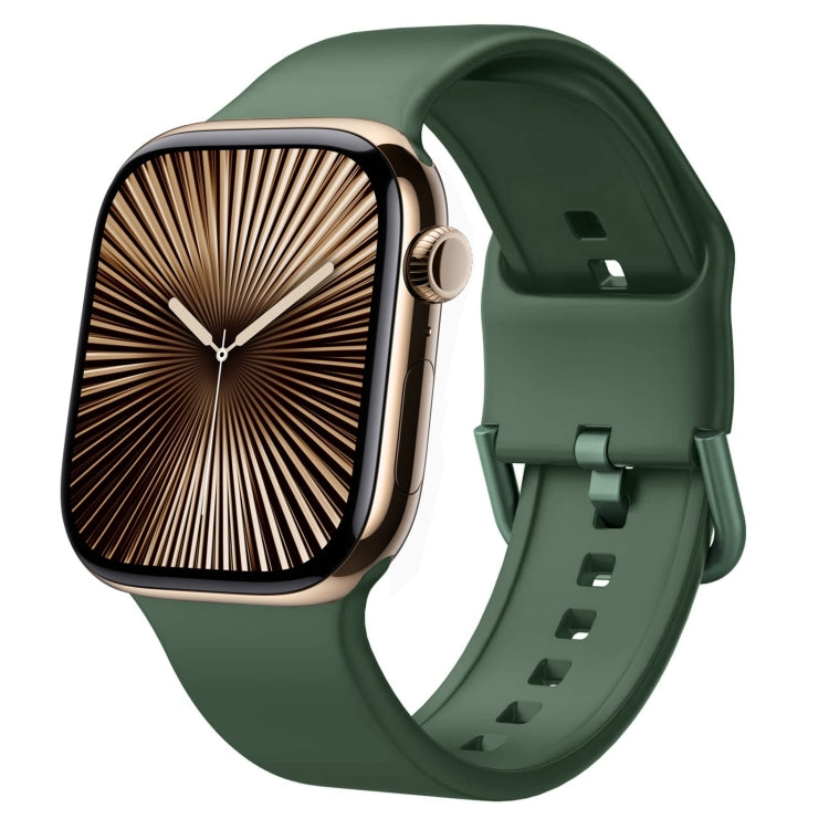 針扣矽膠錶帶，適用於 Apple Watch Series 10 46mm