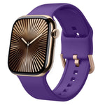針扣矽膠錶帶，適用於 Apple Watch Series 10 46mm