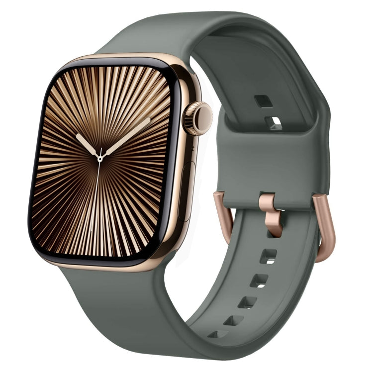 針扣矽膠錶帶，適用於 Apple Watch Series 10 46mm
