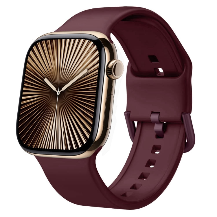 針扣矽膠錶帶，適用於 Apple Watch Series 10 46mm