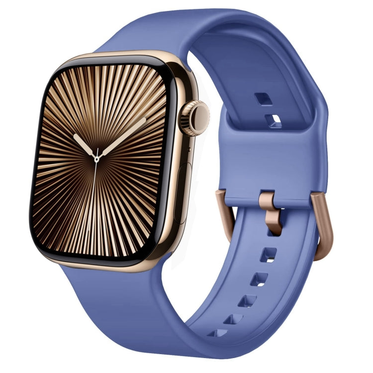 針扣矽膠錶帶，適用於 Apple Watch Series 10 46mm
