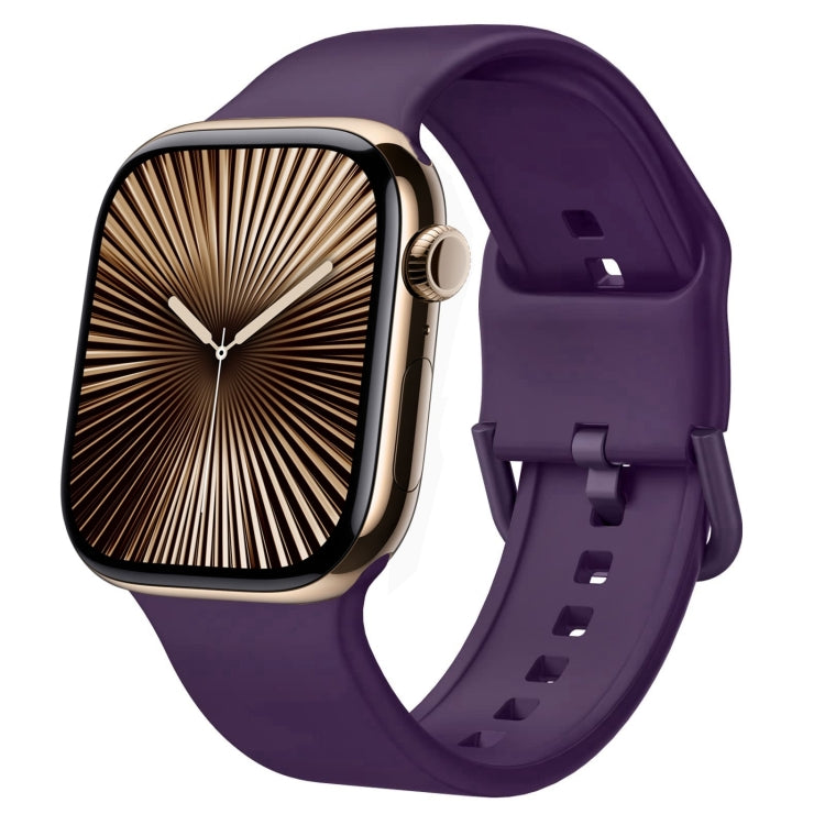 針扣矽膠錶帶，適用於 Apple Watch Series 10 46mm