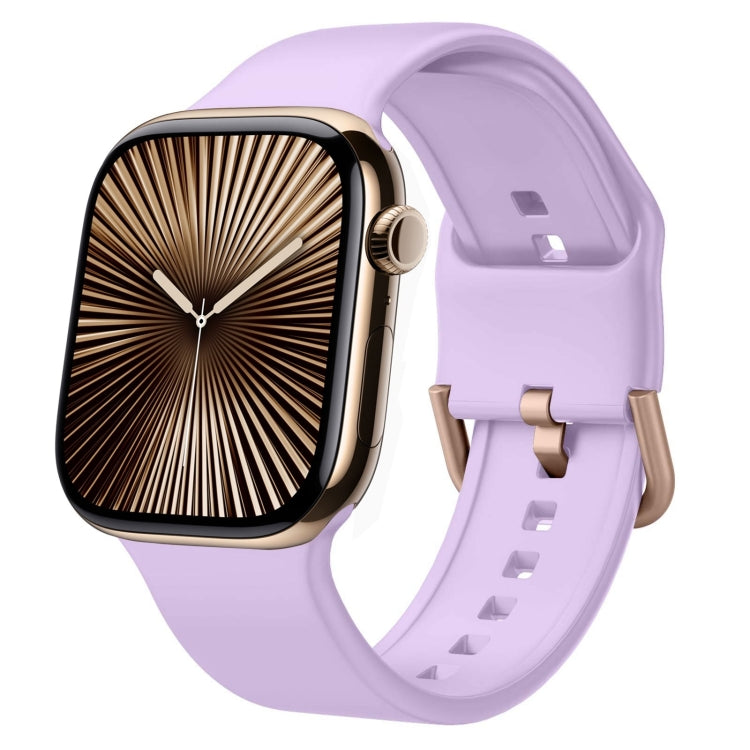 針扣矽膠錶帶，適用於 Apple Watch Series 10 46mm