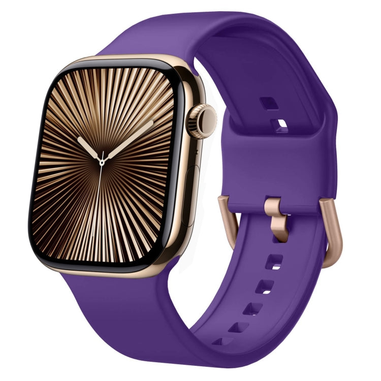 針扣矽膠錶帶，適用於 Apple Watch Series 10 42mm