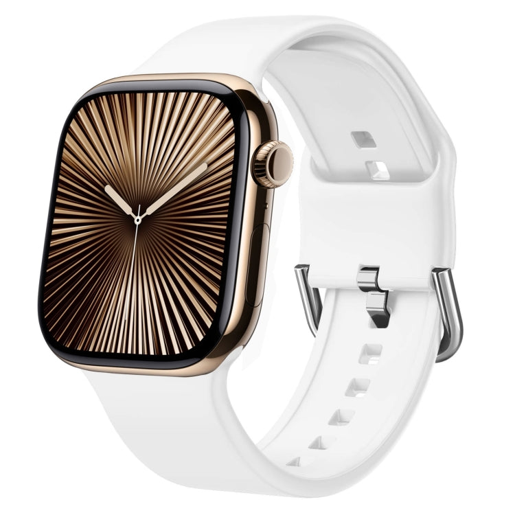 針扣矽膠錶帶，適用於 Apple Watch Series 10 42mm