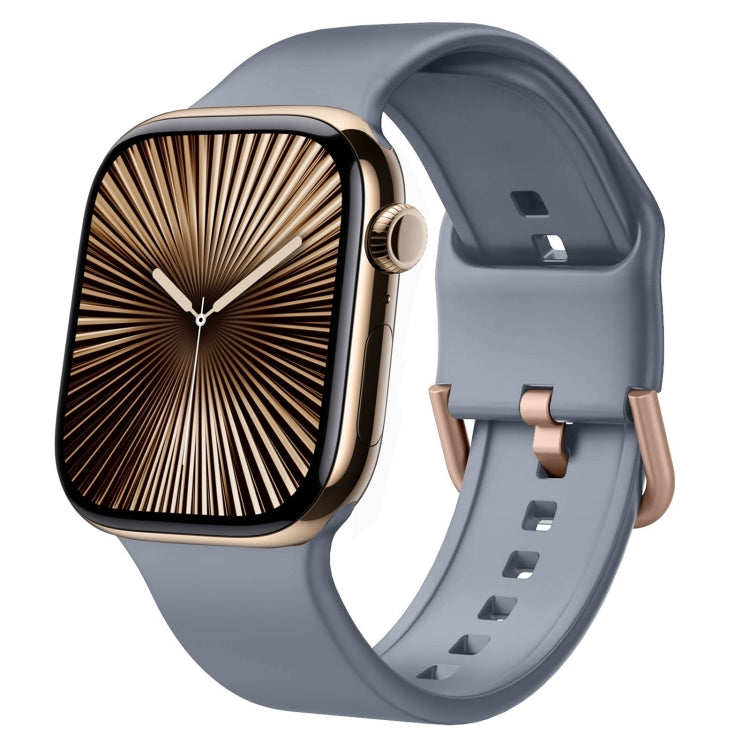 針扣矽膠錶帶，適用於 Apple Watch Series 10 42mm