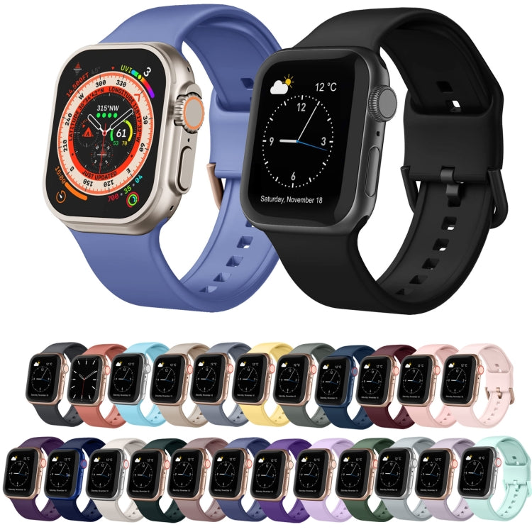 Pin Buckle Silicone Watch Band, For Apple Watch Series 8 45mm