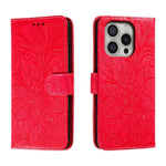 蕾絲花紋壓紋翻蓋皮革手機殼，適用於 iPhone 17e / 16e、iPhone 17 Pro Max、iPhone 17 Pro、iPhone 17、iPhone Air、iPhone 16 Pro Max、iPhone 16 Pro、iPhone 16 Plus