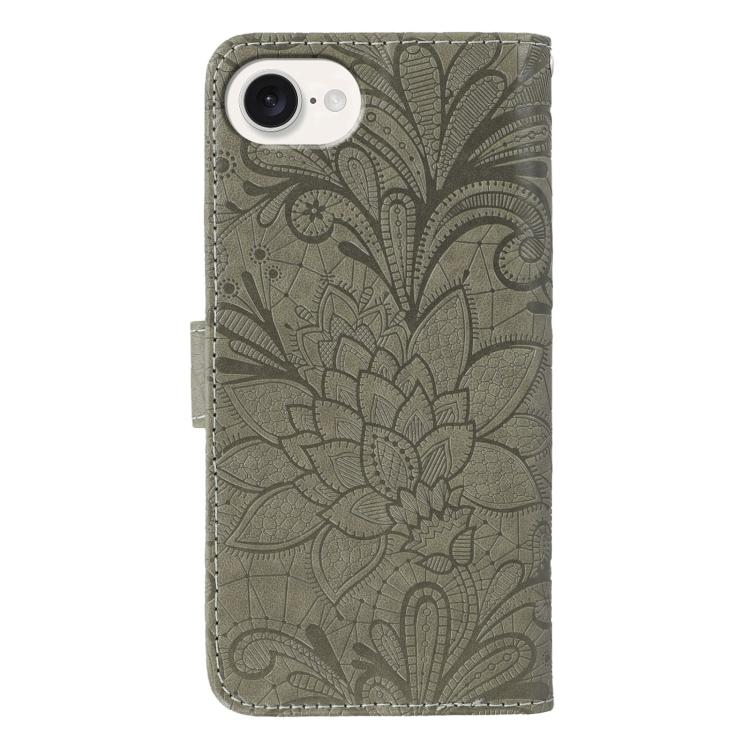 蕾絲花紋壓紋翻蓋皮革手機殼，適用於 iPhone 17e / 16e、iPhone 17 Pro Max、iPhone 17 Pro、iPhone 17、iPhone Air、iPhone 16 Pro Max、iPhone 16 Pro、iPhone 16 Plus