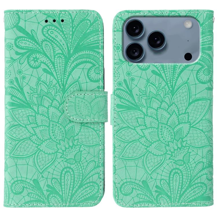 蕾絲花紋壓紋翻蓋皮革手機殼，適用於 iPhone 17e / 16e、iPhone 17 Pro Max、iPhone 17 Pro、iPhone 17、iPhone Air、iPhone 16 Pro Max、iPhone 16 Pro、iPhone 16 Plus