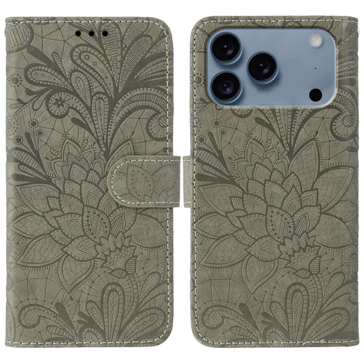 蕾絲花紋壓紋翻蓋皮革手機殼，適用於 iPhone 17e / 16e、iPhone 17 Pro Max、iPhone 17 Pro、iPhone 17、iPhone Air、iPhone 16 Pro Max、iPhone 16 Pro、iPhone 16 Plus