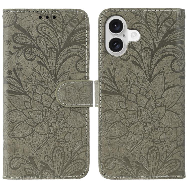 蕾絲花紋壓紋翻蓋皮革手機殼，適用於 iPhone 17e / 16e、iPhone 17 Pro Max、iPhone 17 Pro、iPhone 17、iPhone Air、iPhone 16 Pro Max、iPhone 16 Pro、iPhone 16 Plus