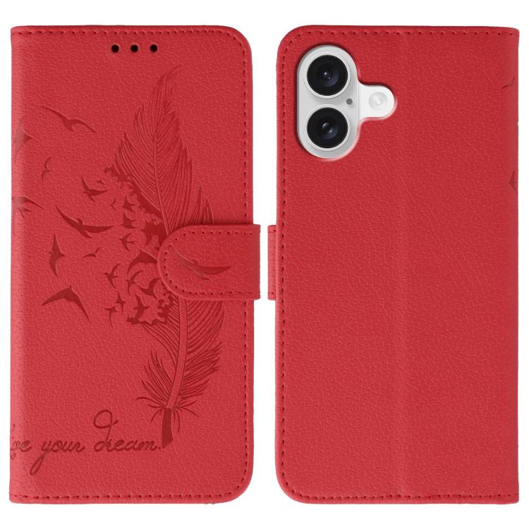羽毛圖案荔枝紋皮革手機殼，適用於 iPhone 17 Pro Max、iPhone 17 Pro、iPhone 17、iPhone Air、iPhone 15 Pro Max、iPhone 15 Pro、iPhone 15 Plus、iPhone 15