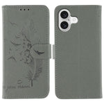 羽毛圖案荔枝紋皮革手機殼，適用於 iPhone 17 Pro Max、iPhone 17 Pro、iPhone 17、iPhone Air、iPhone 15 Pro Max、iPhone 15 Pro、iPhone 15 Plus、iPhone 15