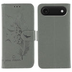 羽毛圖案荔枝紋皮革手機殼，適用於 iPhone 17 Pro Max、iPhone 17 Pro、iPhone 17、iPhone Air、iPhone 15 Pro Max、iPhone 15 Pro、iPhone 15 Plus、iPhone 15