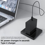100W N 3.5X1.35mm 母頭轉 USB-C/Type-C 公頭充電轉接器，3.5X1.35mm
