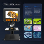 P110 50X-1000X 桌面電子數位顯微鏡，4.3 吋螢幕，P110