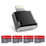 MicroDrive 8針轉TF卡轉接器迷你iPhone及iPad TF卡讀卡器，讀卡器