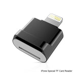 MicroDrive 8針轉TF卡轉接器迷你iPhone及iPad TF卡讀卡器，讀卡器