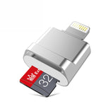 MicroDrive 8針轉TF卡轉接器迷你iPhone及iPad TF卡讀卡器，讀卡器