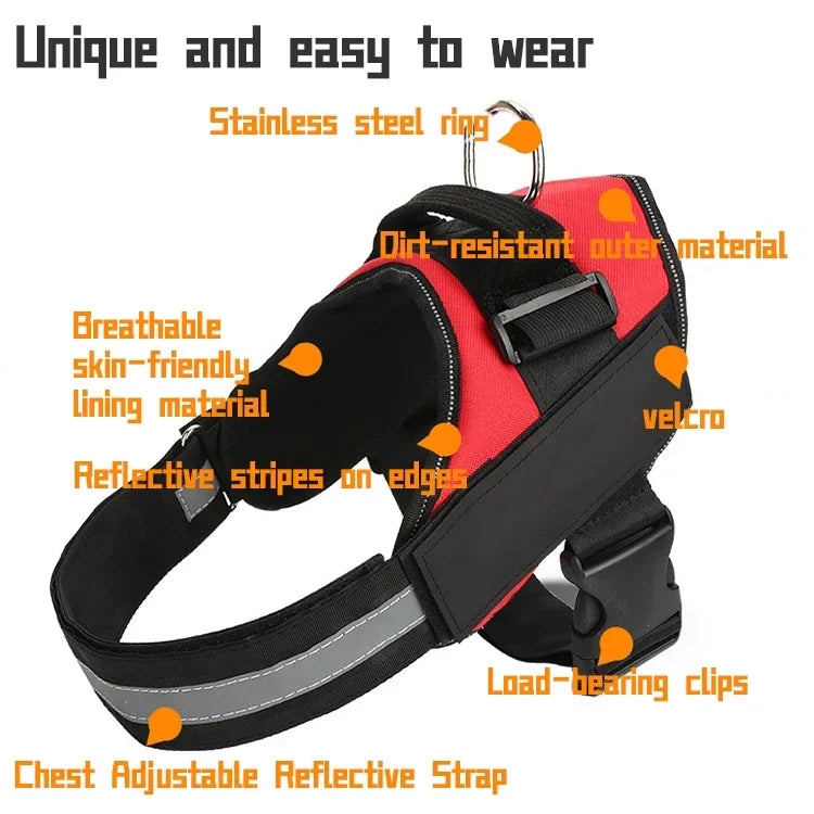 Pet Dog Anti Sprint Oxford Cloth K9 Chest Strap Traction Rope Strap, M for 13-23kg, L for 23-30kg, XL for 28-40kg, XXL for 40-70kg, S for 6-14kg