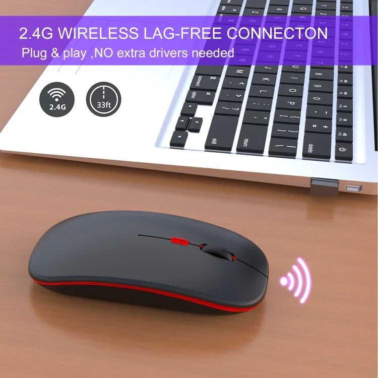 HXSJ M40 2.4GHZ 800,1200,1600dpi 三檔調節彩色無線滑鼠 USB 可充電