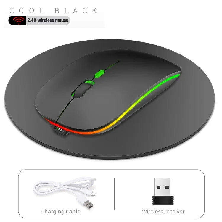 HXSJ M40 2.4GHZ 800,1200,1600dpi 三檔調節彩色無線滑鼠 USB 可充電