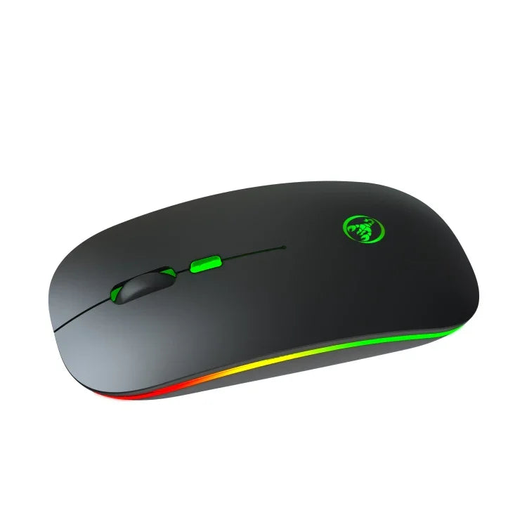 HXSJ T18 2.4GHZ 1600dpi 雙模式發光無線滑鼠 USB + 藍牙 5.1 可充電