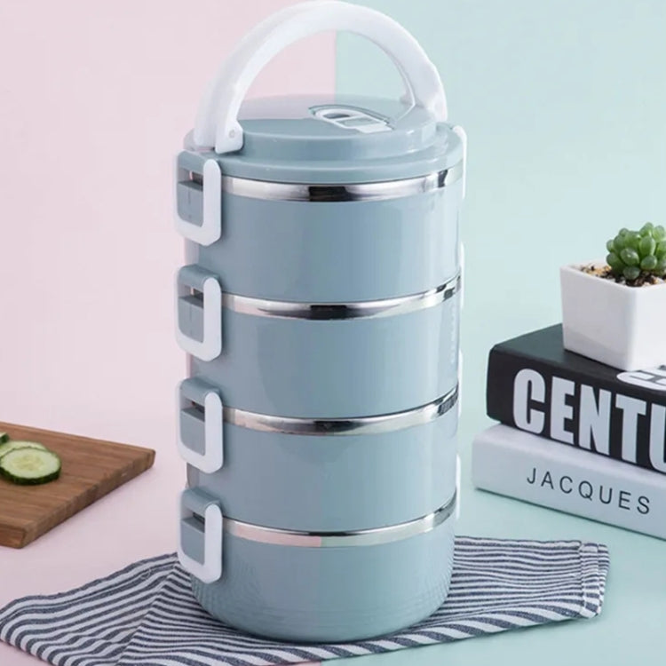 不鏽鋼保溫容器午餐盒 食物便當盒，單層0.7L，雙層1.4L，三層2.1L，四層2.8L