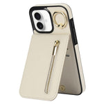 復古指環與拉鍊 RFID 卡槽手機殼，適用於 iPhone 16 Pro、iPhone 16 Plus、iPhone 16、iPhone 15 Pro Max、iPhone 15 Pro、iPhone 15 Plus