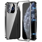 磁吸雙扣高清鋼化玻璃手機殼，適用於 iPhone 11 Pro