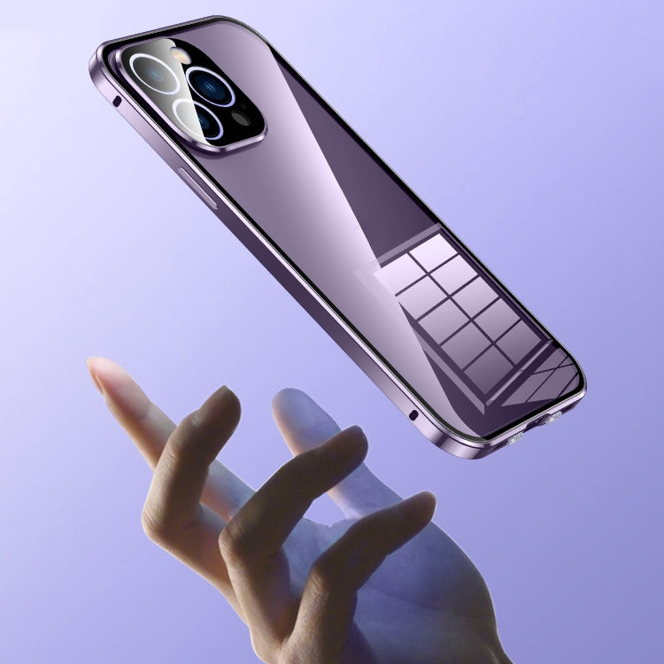 磁吸雙扣高清鋼化玻璃手機殼，適用於 iPhone 11 Pro