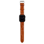鱷魚紋理皮革錶帶，適用於 Apple Watch Series 7 45mm / 6 & SE & 5 & 4 44mm / 3 & 2 & 1 42mm，Apple Watch Ultra 49mm / Series 8&7 45mm / SE 2&6&SE&5&4 44mm / 3&2&1 42mm，Apple Watch Series 8&7 41mm / SE 2&6&SE&5&4 40mm / 3&2&1 38...
