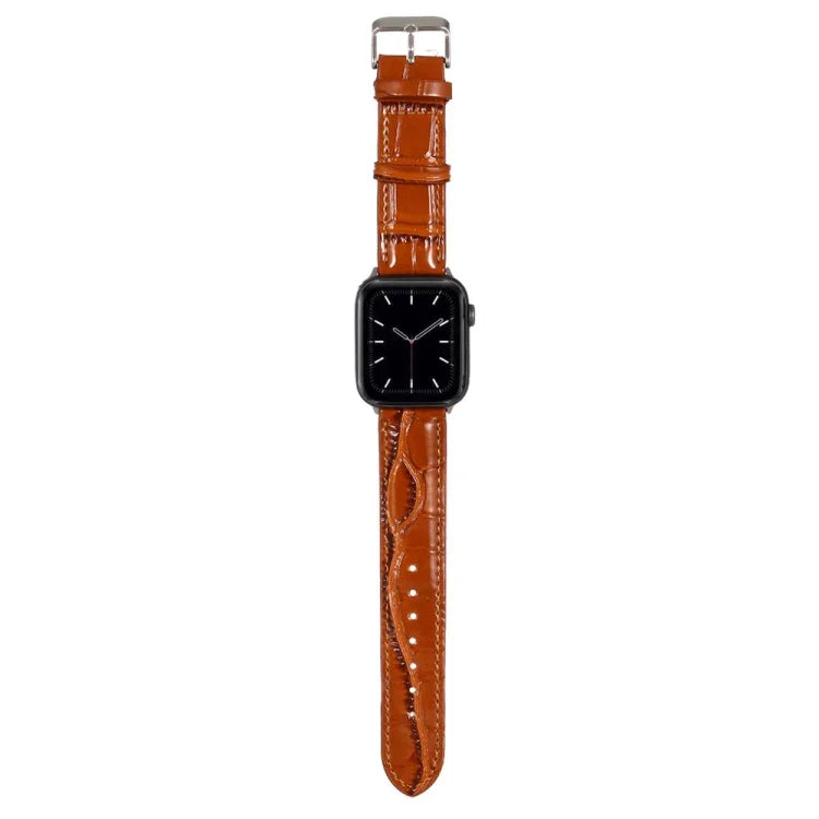 鱷魚紋理皮革錶帶，適用於 Apple Watch Series 7 45mm / 6 & SE & 5 & 4 44mm / 3 & 2 & 1 42mm，Apple Watch Ultra 49mm / Series 8&7 45mm / SE 2&6&SE&5&4 44mm / 3&2&1 42mm，Apple Watch Series 8&7 41mm / SE 2&6&SE&5&4 40mm / 3&2&1 38...