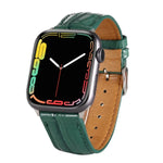 鱷魚紋理皮革錶帶，適用於 Apple Watch Series 7 45mm / 6 & SE & 5 & 4 44mm / 3 & 2 & 1 42mm，Apple Watch Ultra 49mm / Series 8&7 45mm / SE 2&6&SE&5&4 44mm / 3&2&1 42mm，Apple Watch Series 8&7 41mm / SE 2&6&SE&5&4 40mm / 3&2&1 38...