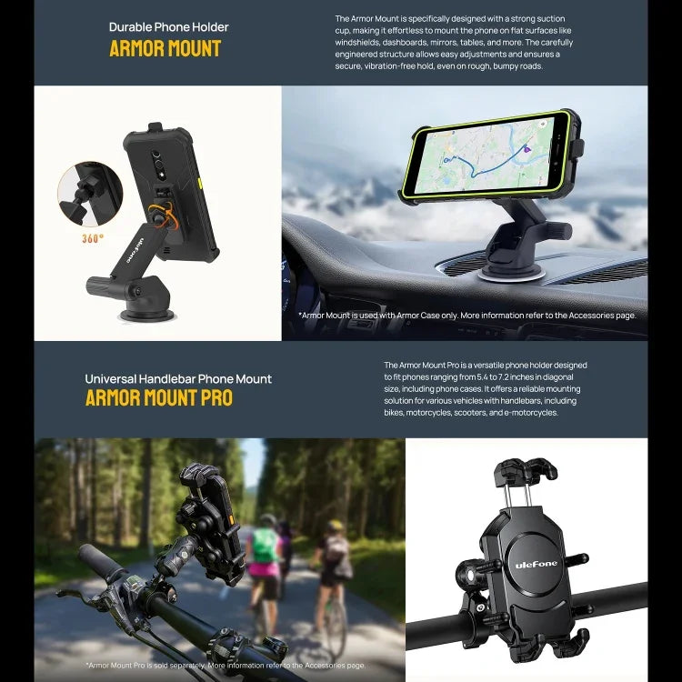 Ulefone Armor X12，堅固型手機，臉部解鎖，5.45 吋 Android 13 Go MediaTek Helio A22 四核心，網絡：4G，NFC，3GB+32GB