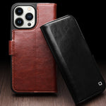 QIALINO 經典 103 扣真皮手機殼，適用於 iPhone 17e / 16e，iPhone 17 Pro Max，iPhone 17 Pro，iPhone 17，iPhone Air，iPhone 15 Pro Max，iPhone 15 Plus，iPhone 15