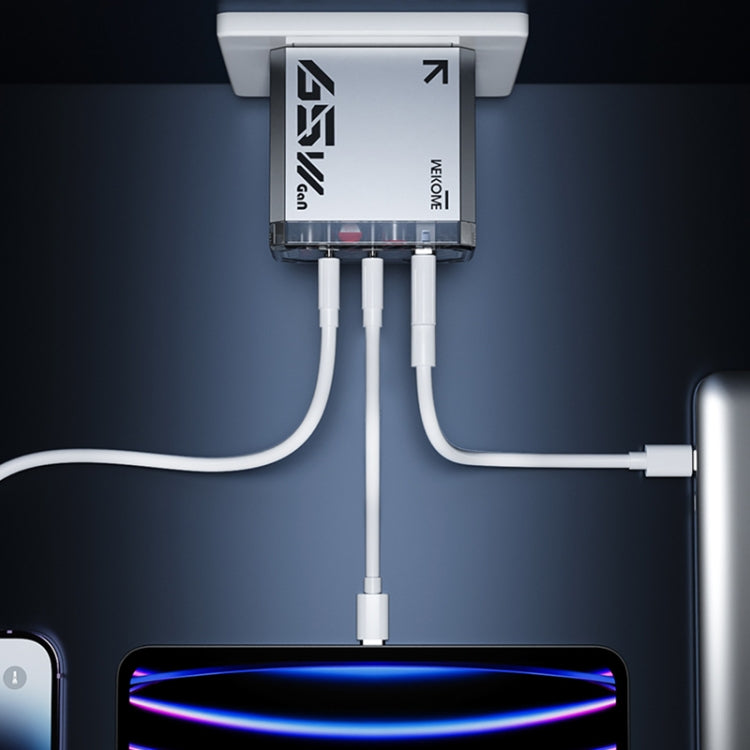 WK WP-U156 Pioneer 系列 65W USB+雙 USB-C/Type-C GaN 充電器，WP-U156