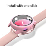 PC 保護殼附鋼化玻璃膜，適用於 Samsung Galaxy Watch Active 2 40mm，Samsung Galaxy Watch Active 2 44mm