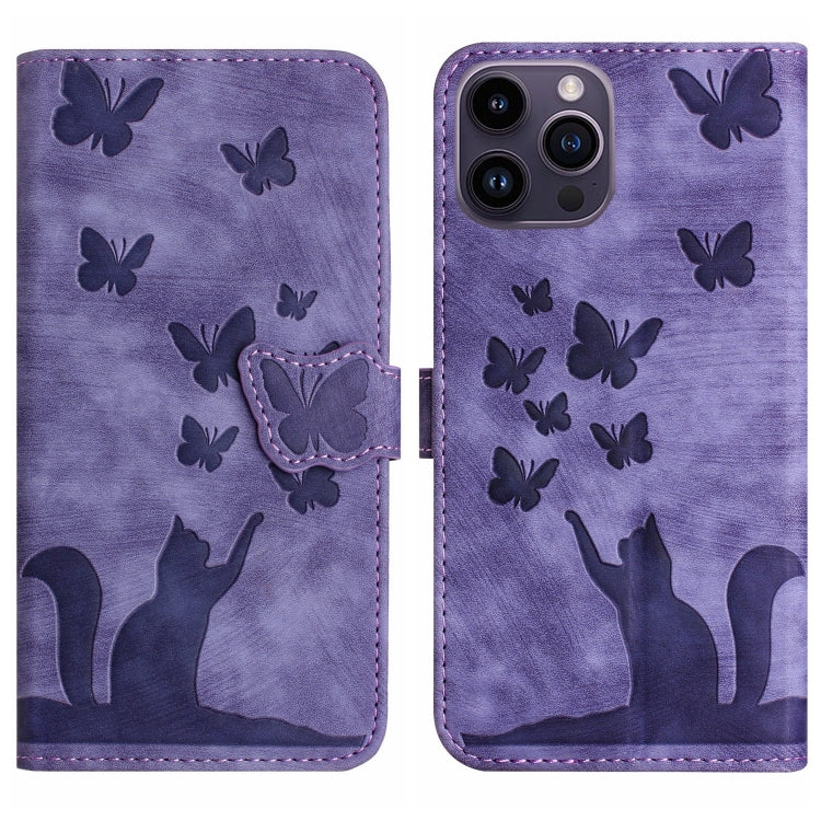 蝴蝶貓浮雕翻蓋皮革手機殼，適用於 iPhone 12 Pro Max，iPhone 12 mini，iPhone 11 Pro Max，iPhone 11，iPhone 11 Pro，iPhone X / XS，iPhone XR，iPhone XS Max，iPhone 8 Plus / 7 Plus