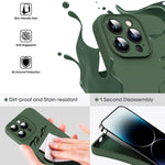 超細纖維液態矽膠防震手機殼，適用於 iPhone 12、iPhone 12 Pro Max、iPhone 12 Pro