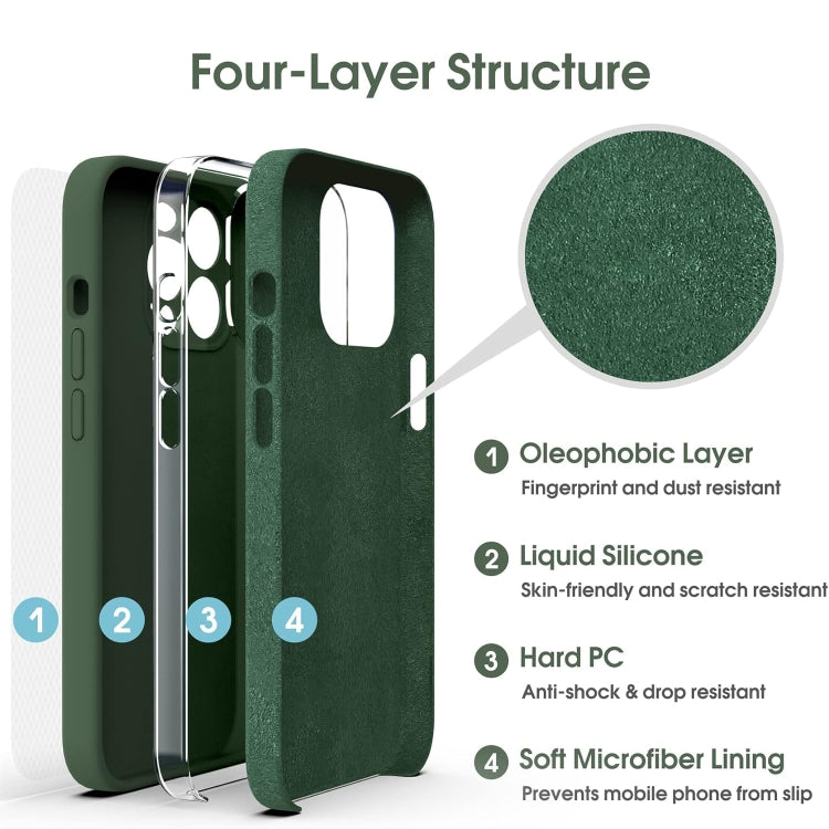 超細纖維液態矽膠防震手機殼，適用於 iPhone 12、iPhone 12 Pro Max、iPhone 12 Pro