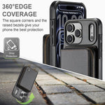 JEEHOOD C22 系列雙掛繩拉鍊錢包皮革手機殼，適用於 iPhone 17 Pro Max，iPhone 17 Pro，iPhone Air，iPhone 16 Pro Max，iPhone 16 Pro，iPhone 16 Plus，iPhone 16，iPhone 15 Pro Max