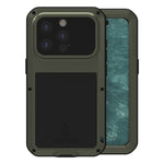 LOVE MEI 金屬防震生活防水防塵手機殼，適用於 iPhone 17 Pro Max、iPhone 17 Pro、iPhone 17、iPhone 16 Pro Max、iPhone 16 Pro、iPhone 16、iPhone 15 Pro Max、iPhone 15 Pro