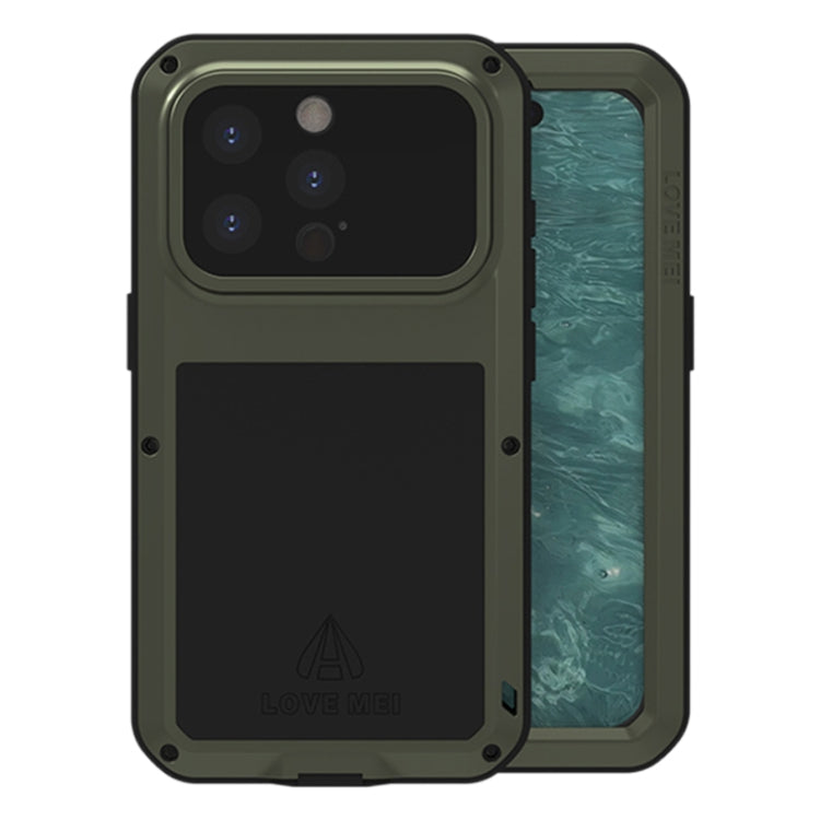 LOVE MEI 金屬防震生活防水防塵手機殼，適用於 iPhone 17 Pro Max、iPhone 17 Pro、iPhone 17、iPhone 16 Pro Max、iPhone 16 Pro、iPhone 16、iPhone 15 Pro Max、iPhone 15 Pro