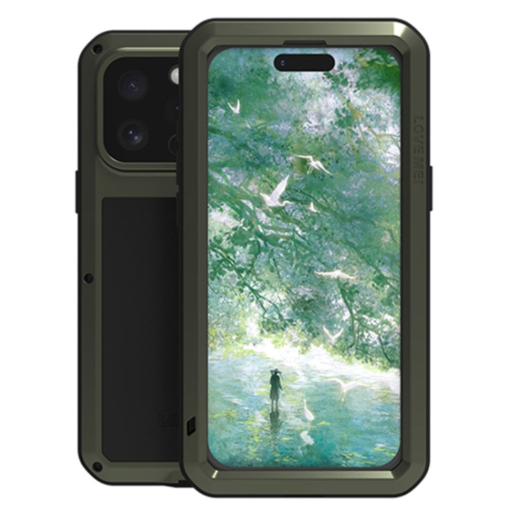 LOVE MEI 金屬防震生活防水防塵手機殼，適用於 iPhone 17 Pro Max、iPhone 17 Pro、iPhone 17、iPhone 16 Pro Max、iPhone 16 Pro、iPhone 16、iPhone 15 Pro Max、iPhone 15 Pro