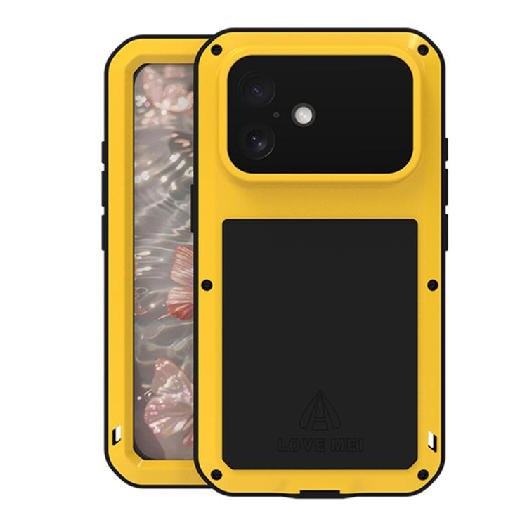 LOVE MEI 金屬防震生活防水防塵手機殼，適用於 iPhone 17 Pro Max、iPhone 17 Pro、iPhone 17、iPhone 16 Pro Max、iPhone 16 Pro、iPhone 16、iPhone 15 Pro Max、iPhone 15 Pro
